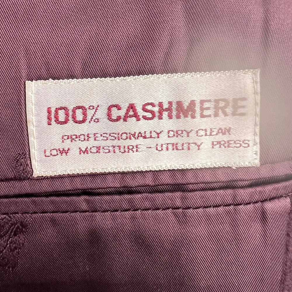 Bobby Jones Mens 44 Reg 100% Cashmere Blazer Burgundy Wine Sport Coat USA Made